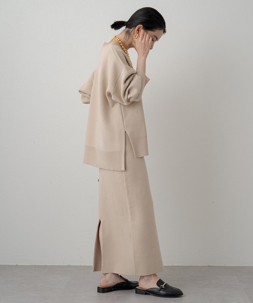 「LOUNGEDRESS」 ニットスカート FREE ベージュ レディース_画像9