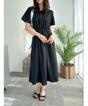 ワンピース 半袖 ウエストドロスト半袖ワンピースの詳細画像3