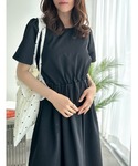 ワンピース 半袖 ウエストドロスト半袖ワンピースの詳細画像5