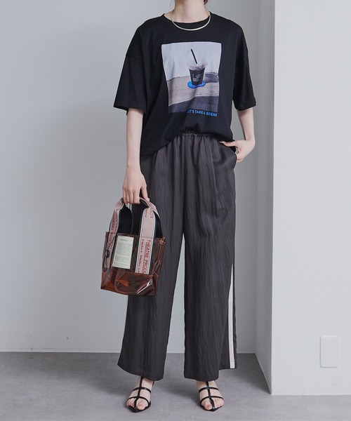pual ce cin tシャツ コーヒーフォトプリントTシャツ レディース