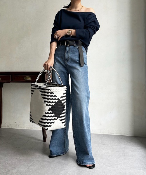 「DouDou」 長袖カットソー FREE ホワイト レディース_画像10