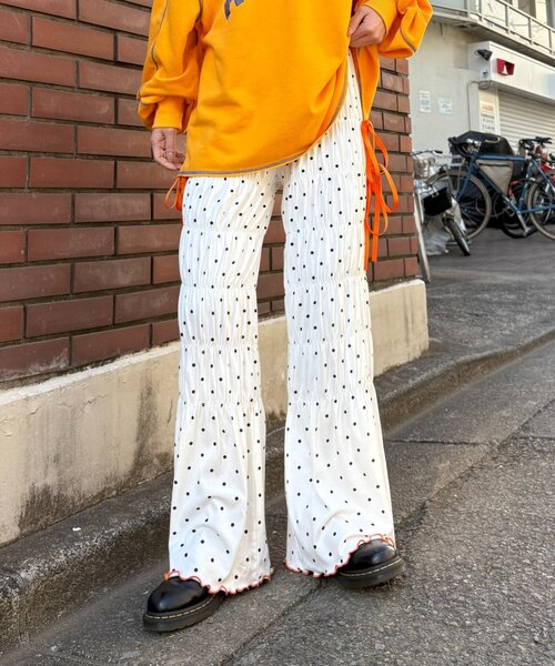 「HELLO.SANFRANCISCO」 イージーパンツ MEDIUM ブラック レディース_画像3