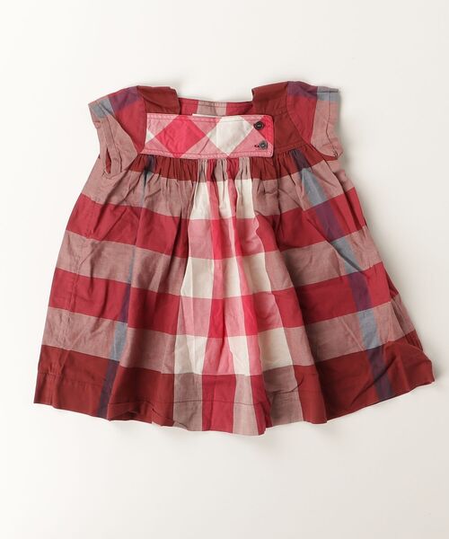 新品未使用 バーバリー　半袖　ワンピース　キッズ BURBERRY（バーバリー） 「KIDS」半袖ワンピース 18M レッド キッズ