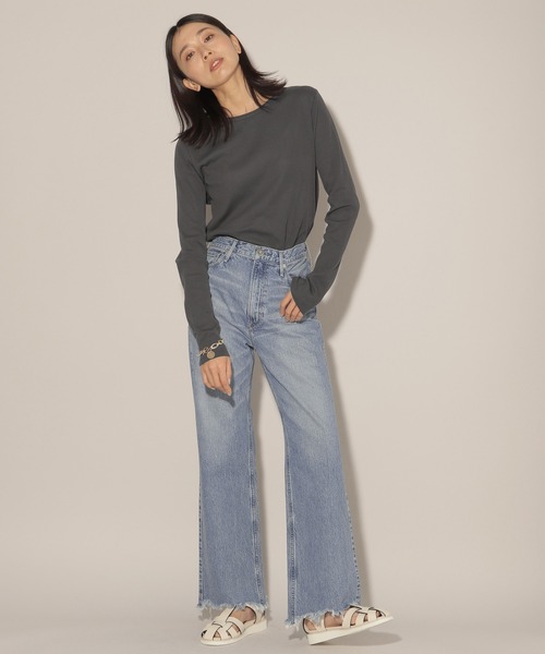 「upperhights」 デニムパンツ 1 インディゴブルー レディース_画像3