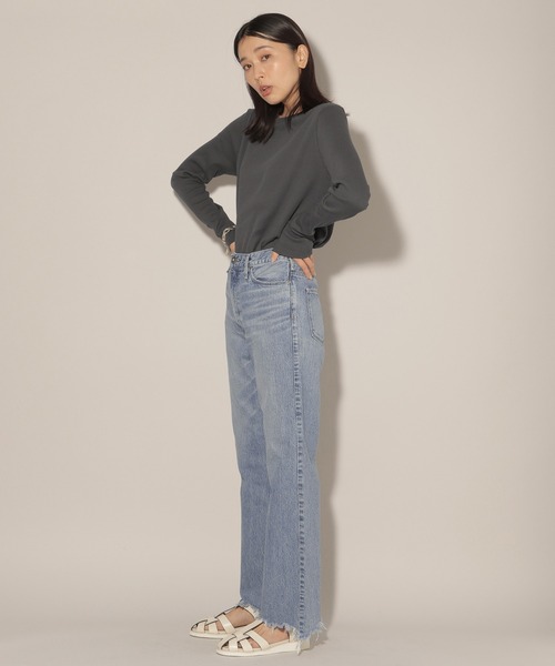 「upperhights」 デニムパンツ 1 インディゴブルー レディース_画像5