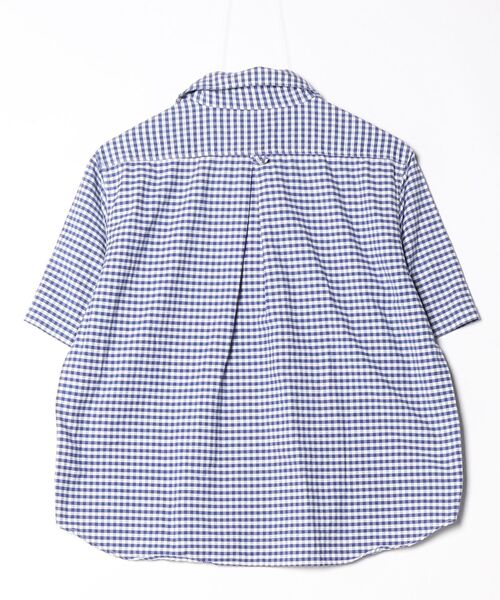 「DANTON」 半袖シャツ 34 ブルー レディース_画像2