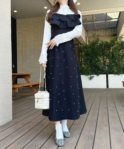 「apres jour」 キャミソールワンピース X-LARGE ブラック レディース_画像4