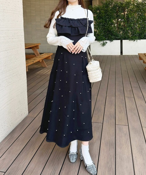 「apres jour」 キャミソールワンピース X-LARGE ブラック レディース_画像5