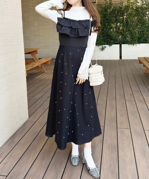 「apres jour」 キャミソールワンピース X-LARGE ブラック レディース_画像6