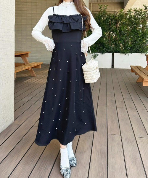 「apres jour」 キャミソールワンピース X-LARGE ブラック レディース_画像7