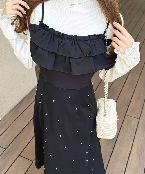 「apres jour」 キャミソールワンピース X-LARGE ブラック レディース_画像9