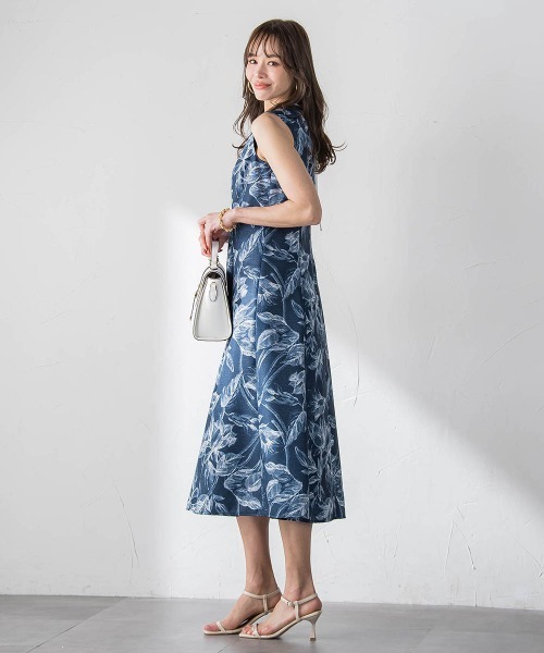 「Viaggio Blu」 ノースリーブワンピース 2 ネイビー レディース_画像5