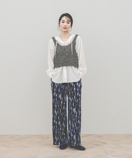 「GLOBAL WORK」 長袖ブラウス LARGE ブラウン系その他 レディース_画像2