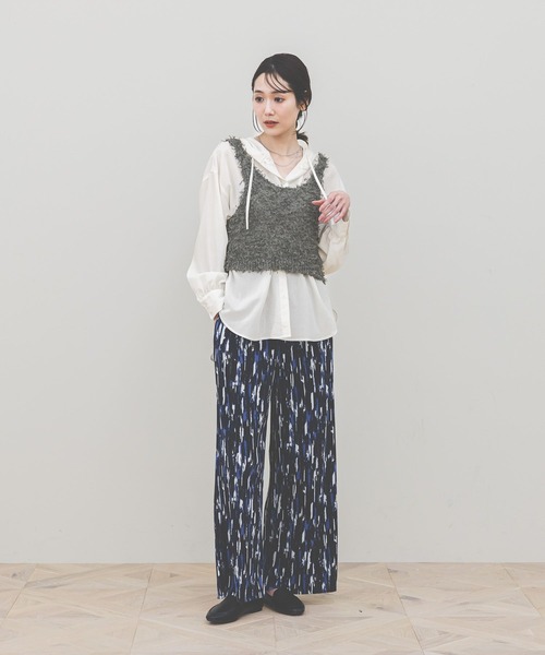 「GLOBAL WORK」 長袖ブラウス LARGE ブラウン系その他 レディース_画像3