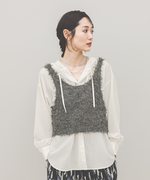 「GLOBAL WORK」 長袖ブラウス LARGE ブラウン系その他 レディース_画像5