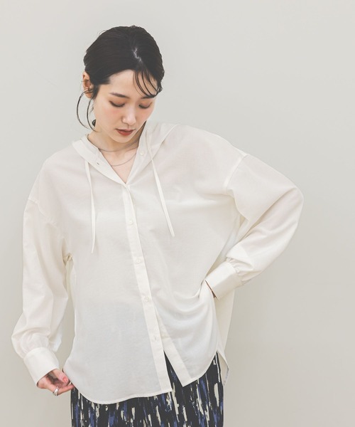 「GLOBAL WORK」 長袖ブラウス LARGE ブラウン系その他 レディース_画像7