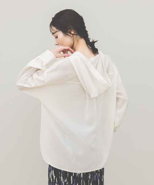 「GLOBAL WORK」 長袖ブラウス LARGE ブラウン系その他 レディース_画像9