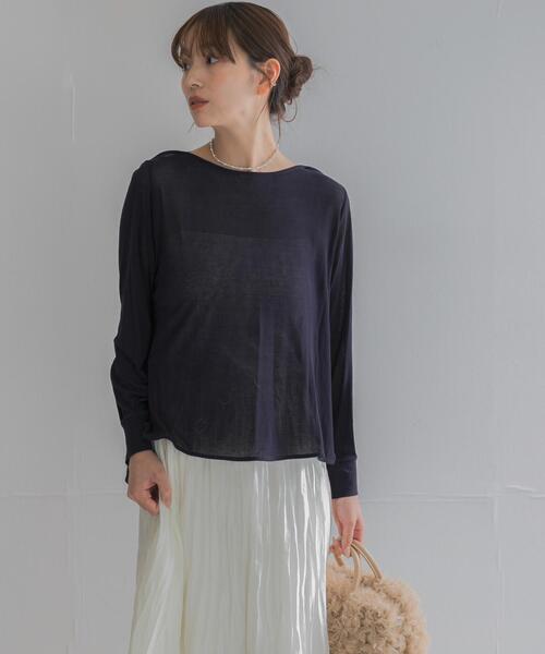 tシャツ スーピマコットンボートネックTEE レディース : ZOZOTOWN
