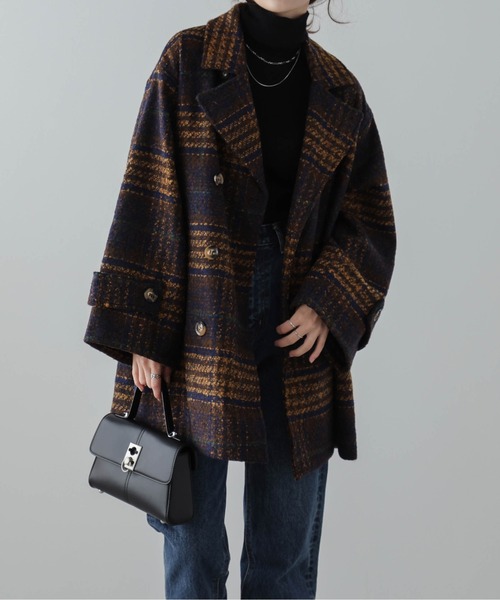 Scye メルトンウール ピーコート 38 美品 Scye メルトン ピーコート 38