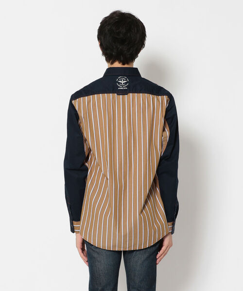 期間限定 シャツ ブラウス リメイク ストライプ ミリタリーシャツ/REMAKE STRIPE MILITARY SHIRT ZOZOTOWN PayPayモール店 - 通販 - PayPayモール 全国無料