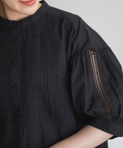 シャツ ブラウス Vis A Vis ピンタック レースで主役級 コットンチュニック Zozotown Paypayモール店 通販 Paypayモール