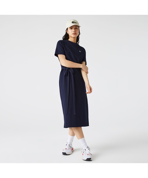 LACOSTE（ラコステ） ワンピース 夏 半袖 ストレートラインロングT