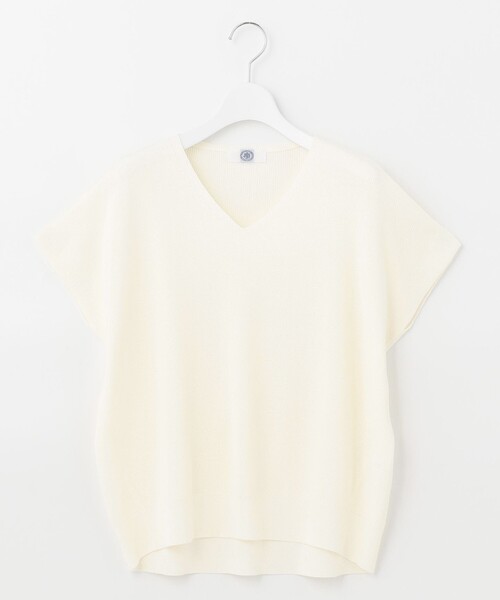 J.PRESS ニット 【洗える】コットンアセテートVネック