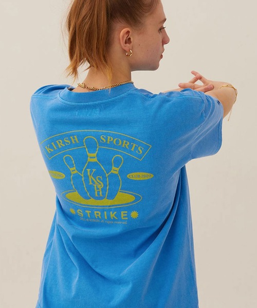 tシャツ KIRSH SPORTS PIGMENT SHORT SLEEVE T-SHIRT LS キルシースポーツ ピグメント Tシャツ レディース