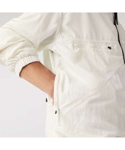LACOSTE（ラコステ） パーカー アシンメトリーパッチワークトラック
