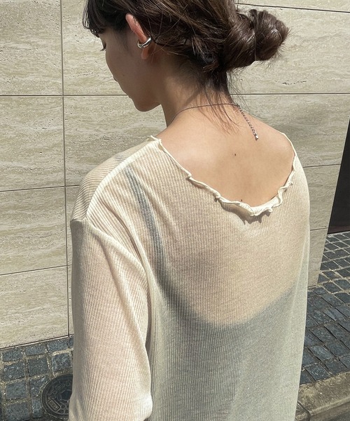 select MOCA（セレクトモカ） tシャツ シアーリブルーズプルオーバー