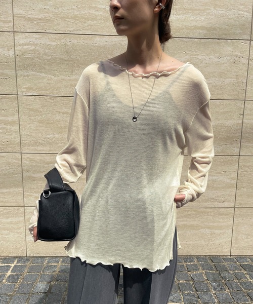 select MOCA（セレクトモカ） tシャツ シアーリブルーズプルオーバー