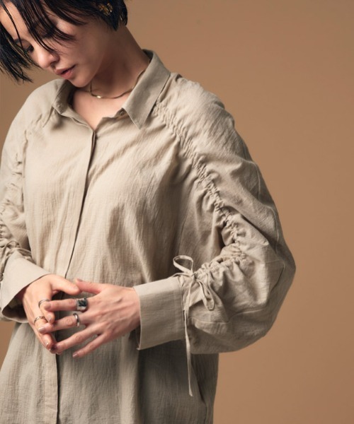 RASW ブラウス シャツ 「RASW」ドロストシャーリングシャツ