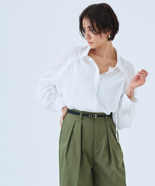 RASW ブラウス シャツ 「RASW」ドロストシャーリングシャツ
