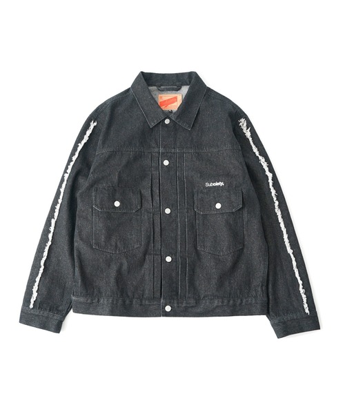 Subciety（サブサエティ） デニムジャケット gジャン FRINGE DENIM JKT