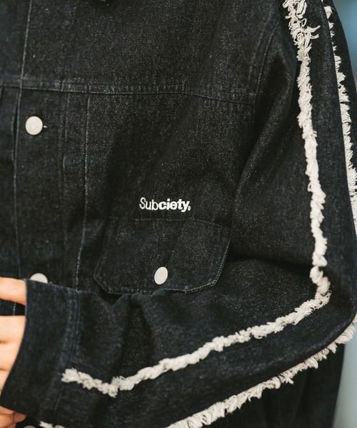 Subciety（サブサエティ） デニムジャケット gジャン FRINGE DENIM JKT