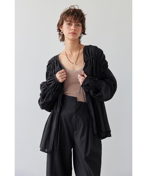 ALEXIA STAM ブラウス シャツ Gather Ribbon Blouse /ギャザー