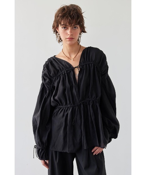 ALEXIA STAM ブラウス シャツ Gather Ribbon Blouse /ギャザー