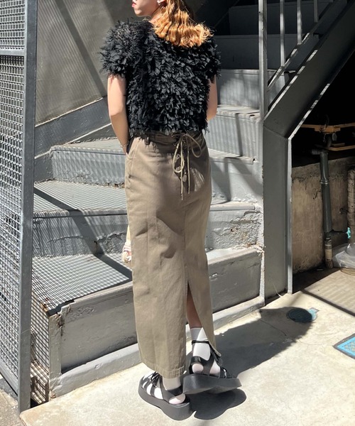 archives tシャツ Tシャツ リボンチュールコンパクトTOPS