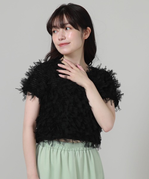 archives tシャツ Tシャツ リボンチュールコンパクトTOPS