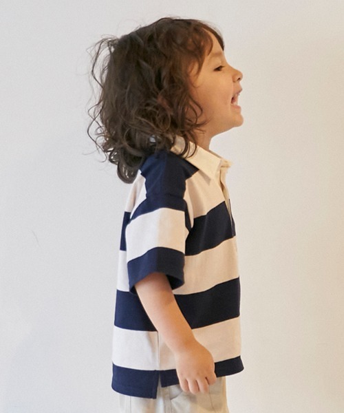 petit main tシャツ 「リンク」太ボーダーラガーシャツ(キッズ) キッズ