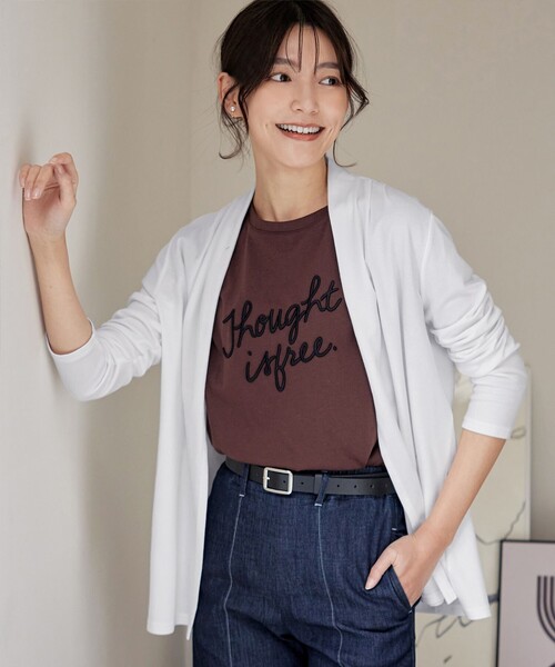 新品雑誌掲載♥着ながしロングカーデ Tiaclasse カーディガン “やみつき”着ながしロングカットソーカーデ