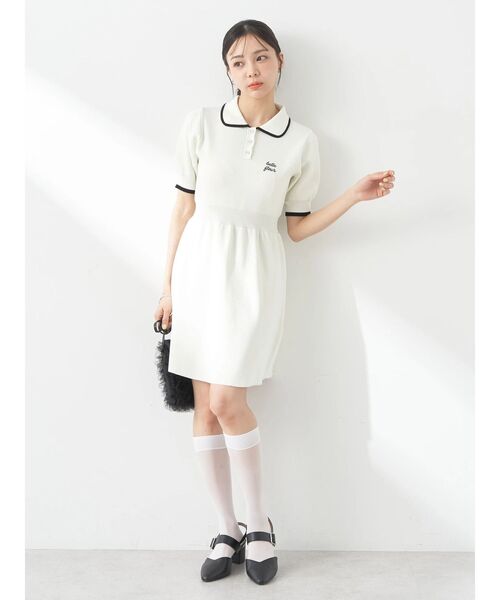 earth music&ecology ワンピース ワンポイントポロワンピース