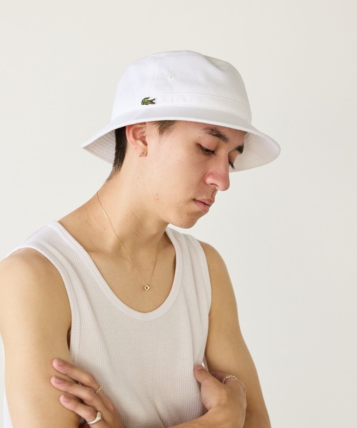 レア物‼️Supreme ラコステ　バケットハット　美品　Lサイズ 楽天市場】クーポン有!!LACOSTE コットン サファリハット L