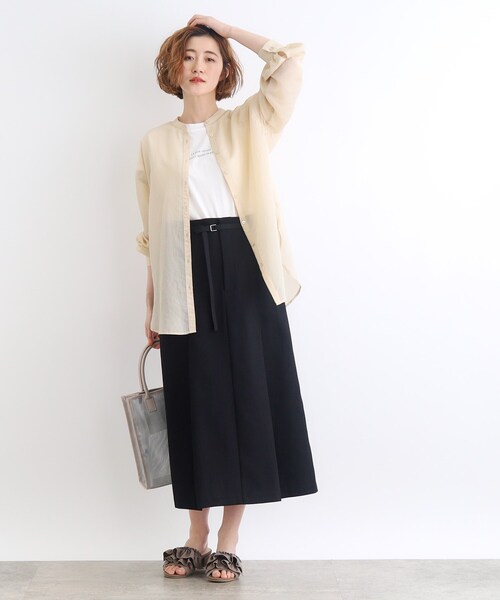 grove - GROVE ストライプTシャツ ストライプシアーシャツ×ロゴTシャツSET（トップス＋インナー