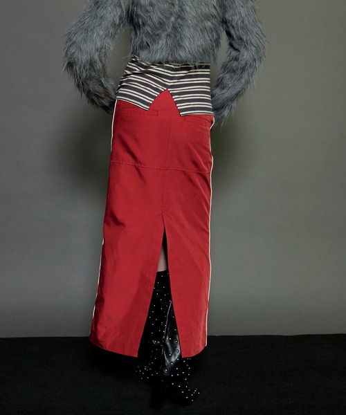 MAISON SPECIAL トラックマキシスカート　レッド　赤　ロング MAISON SPECIAL（メゾンスペシャル）の「Track Maxi Skirt/トラック