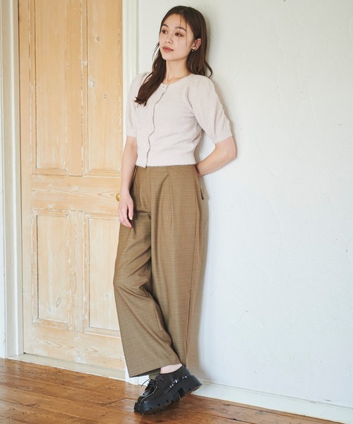 31 Sons de mode パンツ タックワイドパンツ レディース