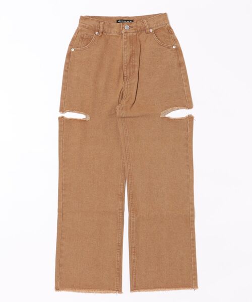 ジーンズ デニム デニムパンツ 「サイドカット×カラーデニム