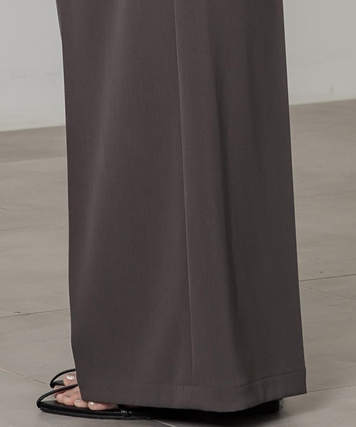 PUBLIC TOKYO スラックス パンツ アシメラップストレートパンツ  