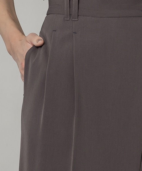 PUBLIC TOKYO スラックス パンツ アシメラップストレートパンツ  