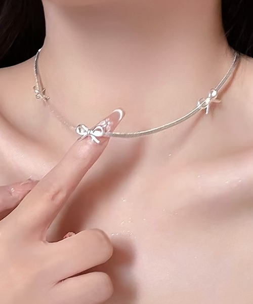 DiamondHearts（ダイヤモンドハーツ） ネックレス メタルリボン 